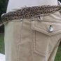 Cache Thin Cord Silver Stud Animal Trim Inside Jean Pant New Detail Stitch $98