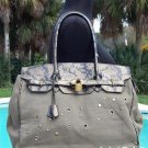 Cache Metallic Snake Leather + Canvas Purse Top New Shopper Tote Shoulder $148 Cache Metallic Snake Leather + Canvas Purse Top New Shopper Tote Shoulder $148
