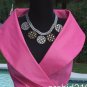 Cache Rhinestone Buckle Taffeta Portrait Collar Top New Size 0/2/4 XS/S NWT $138