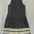 Ann Taylor Size 12 Gray Cotton White Percale Crochet Dress Lined EUC Work Event Ann Taylor Size 12 Gray Cotton White Percale Crochet Dress Lined EUC Work Event