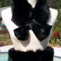 Cache Black or Brown Mink Fox Fur Wrap Shawl Caplet Top New XS/S/M/L $98 NWT
