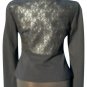 Cache Lined Hidden Zipper Elaborate Lace Back Top Jacket New S/M/L $188 NWT