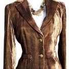 Cache Velvet Dip-Dye Jacket Coat Top New 0/2/4/6/8/10/12 Expresso Brown $178