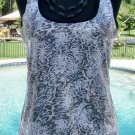 Cache Reptile Sequin Encrusted Cami Top Size XS/S/M Lined Tee Shirt Back $88 NWT