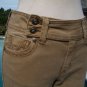 Cache Rhinestone Stud Embellished Tan Jean Pant New Sz 0/2 XS Stretch NWT $128