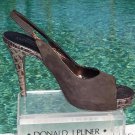 Donald Pliner Couture Suede Gator Leather Shoe NIB Sz 10 Platform Slingback $275
