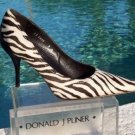 Donald Pliner Couture Hair Calf Leather Shoe Pump New 6.5 Black White NIB $450 Donald Pliner Couture Hair Calf Leather Shoe Pump New 6.5 Black White NIB $450