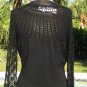 Cache Peek A Boo Crochet Neck Sleeves Knit Top Key Hole Stretch Sz S/M/L NWT $98