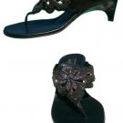Donald Pliner Couture Beaded Leather Shoe Sandal New Thong T-Strap $325 NIB