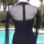 Cache Ruched Ottoman Sheer Illusion Shoulder Sleeve Top New Sz XS/S 0/2/4/6 $168