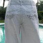 Cache Cargo Roll Up Sequin Embellished Pant + Belt New Dove Gray $118 NWT S/M/L