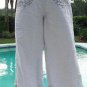 Cache Cargo Roll Up Sequin Embellished Pant + Belt New Dove Gray $118 NWT S/M/L