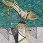 Stuart Weitzman Couture Lizard Leather Shoe Sandal New 8 Strapy Sexy Event $270