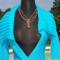 Cache Wrap Belt Cable Knit Jacket Top New Sz XS/S Ocean Blue Stretch $98 NWT