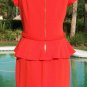 Cache Stretch Peplum Dress Lined Top New Sz M/L 8/10/12 + Belt Contour $178 NWT