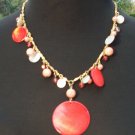 Cache Necklace OPALESSENCE Disc Stones Beads Gold Chain Adjustable New NWT $58 Cache Necklace OPALESSENCE Disc Stones Beads Gold Chain Adjustable New NWT $58