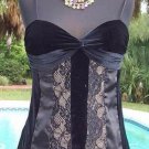 Cache Velvet Sheer Illusion Lace Top Cami 2/4/6 XS/S Lined Sequins Bra $128 NWT Cache Velvet Sheer Illusion Lace Top Cami 2/4/6 XS/S Lined Sequins Bra $128 NWT
