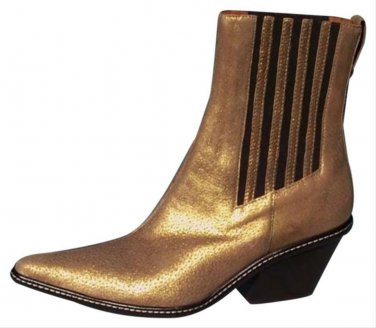 Donald Pliner Western Couture Metallic Pig Leather Boot Shoe  display picture 1