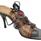 Donald Pliner Couture Metallic Leather Shoe Sandal New Gem Stone 6 8.5 10 $265