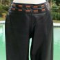 Cache Butter Soft Black Leather Pant New 2/4/6 XS/S Tan Self Belt Lined $298 NWT