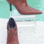 Donald Pliner Leather Boot Shoe Pump New Size Sz 6 Peace Sign Hardware $295 NIB