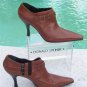 Donald Pliner Leather Boot Shoe Pump New Size Sz 6 Peace Sign Hardware $295 NIB