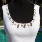 Cache Rib Knit Charm Hearts Keys Embellished Stretch Top New Size XS/S/M $88 NWT
