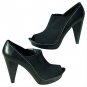 Donald Pliner Couture Leather Platform Shoe New Crepe Elastic Peep Toe NIB $395