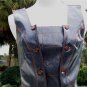 Cache Patent Leather Top Vest + Pant Lot 2 New Sz 2/4 XS/S Detail Stitching $258