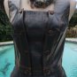 Cache Patent Leather Top Vest + Pant Lot 2 New Sz 2/4 XS/S Detail Stitching $258