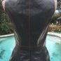 Cache Patent Leather Top Vest + Pant Lot 2 New Sz 2/4 XS/S Detail Stitching $258