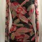 Cache Mesh Sheer Illusion Ruched Wrap Plunge V Top New XS/S/M Peek A Boo $98 NWT