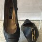 Stuart Weitzman Black Textured Shoe Pump EUC Size 7.5 2 1/2" heel Classic
