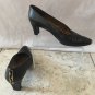Stuart Weitzman Black Textured Shoe Pump EUC Size 7.5 2 1/2" heel Classic