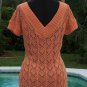 Cache Peek A Boo Crochet Metallic Knit Top New Size S/M/L V Neck Stretch $98 NWT