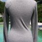 Cache Top New Sz XS/S Stretch Shirred Ruched Silver Gray Banded Bottom $98 NWT