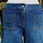 Cache Denim Crop Gaucho Jean Pant New 4/6/8 S/M Swarovski Crystal Trim $128 NWT