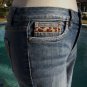 Cache Rhinestone Stud Embellished Jean Pant New Sz 0/2 XS Stretch Animal NWT $98
