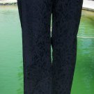 Cache Textured Navy Brocade Black Satin Trim Dress Pant NWT Size 0/2 XS $138 Cache Textured Navy Brocade Black Satin Trim Dress Pant NWT Size 0/2 XS $138