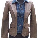 Cache Denim Butter Soft Leather 2 in 1 Jacket Coat Top New Sz 0/2 XS $298 NWT