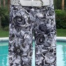 Cache Geometric Floral Metallic Kissed Walking Bermuda Short Pant NWT XS/S/M/L Cache Geometric Floral Metallic Kissed Walking Bermuda Short Pant NWT XS/S/M/L