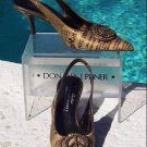 Donald Pliner Couture Metallic Hair Calf Leather Pump Shoe New Slingback $355
