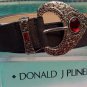 Cache Copper Metallic Leather Nail Head Rhinestone Belt Pant New Sz S/M $98 NWT