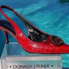 Donald Pliner Couture Tomato Gator Leather Pump Shoe New Peace Size 6.5 $295 NIB Donald Pliner Couture Tomato Gator Leather Pump Shoe New Peace Size 6.5 $295 NIB