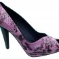 Donald Pliner Couture Python Leather Shoe Pump New Peep-Toe Platform $400 NIB