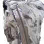 Cache Metallic Leather Fur Vest Diagonal Zipper Coat Top New XS/S/M/L $278 NWT