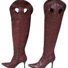 Donald Pliner Couture Antique Metallic Leather Boot Shoe New Over The Knee $695 Donald Pliner Couture Antique Metallic Leather Boot Shoe New Over The Knee $695