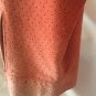 Chico's Chicos Size 2 L 12 perforated Leather Jacket Top EUC Front button Salmon