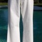 Cache Denim Embellished Stretch Wht Jean Pant Rhinestone Chain Belt New $168 NWT