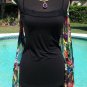 Cache Silk Floral Tunic + Cami Lot 2 Top New XS/S/M Self Belt Stretch $118 NWT